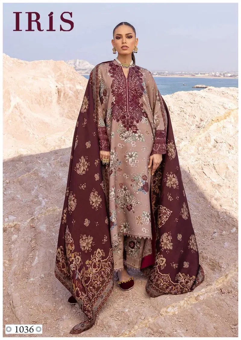 Afsanah Vol 4 By Iris Luxury Heavy Printed Cotton Dress Material Wholesale Shop In Surat
